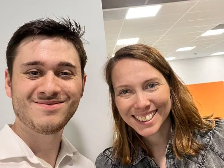 Selfie avec Aliette Mousnier-Lompré, CEO d'Orange Business, le jour de la démo de KARL